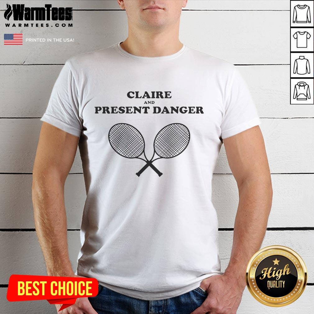 Alt Text: Premium Modern Family Claire And Present Danger T-Shirt featuring a stylish design perfect for fans of the show.