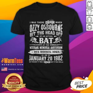 Premium Ozzy Osbourne I Was There In Spirit T-Shirt featuring iconic design, perfect for rock music fans and collectors.