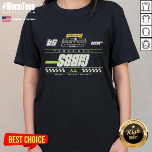 Alt Text: Premium TY Gibbs Checkered 2025 NASCAR Cup Series In-Season Challenge Winner Ladies Tee, stylish and comfortable design.