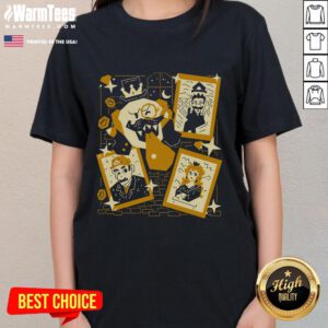Premium Tasteful Afterlife Super Mario King Boo painting art on a stylish ladies tee, perfect for gamers and art lovers.