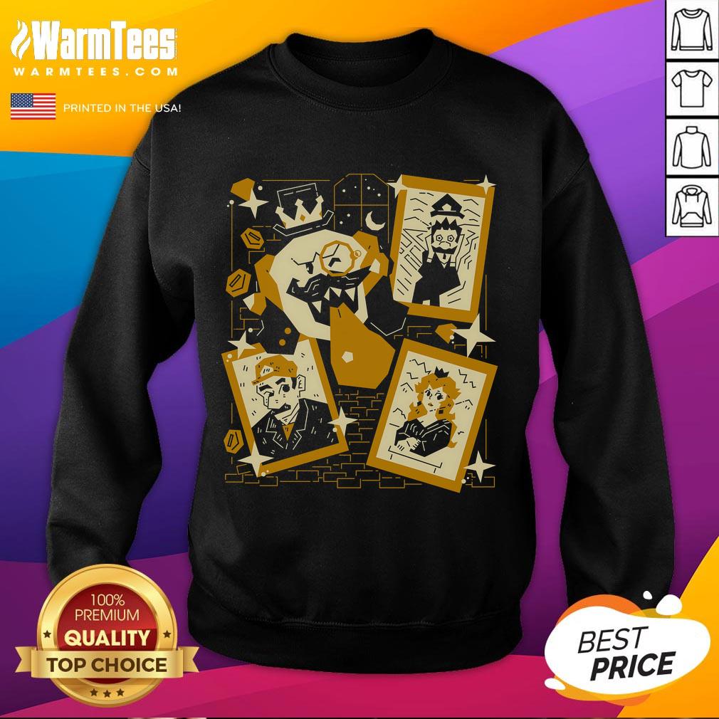 Premium Tasteful Afterlife Super Mario King Boo Painting Art Sweatshirt featuring vibrant graphics of King Boo.