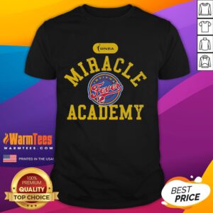 Top Indiana Fever X Miracle Academy T-Shirt featuring team colors and logo, perfect for fans and supporters.