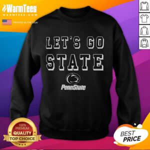 Alt Text: Top Penn State Nittany Lions Let's Go State sweatshirt featuring bold graphics and a cozy design for fans.