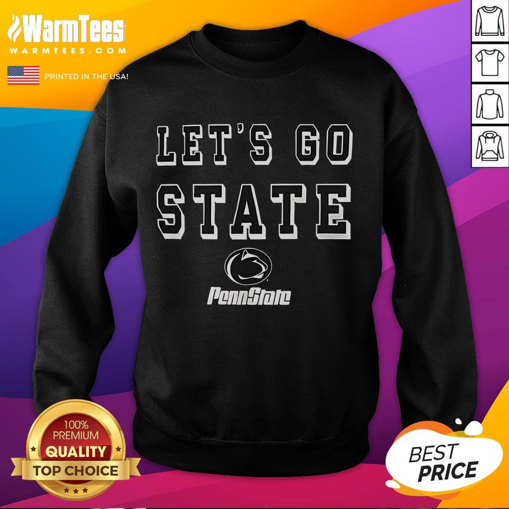 Alt Text: Top Penn State Nittany Lions Let's Go State sweatshirt featuring bold graphics and a cozy design for fans.