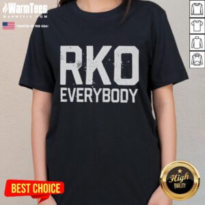Randy Orton RKO graphic on a stylish ladies tee, perfect for wrestling fans and casual wear enthusiasts.