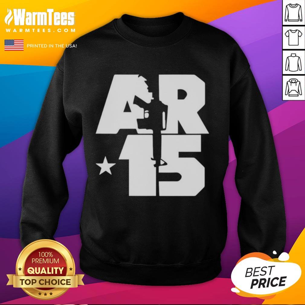 Awesome Ballerina AR-15 sweatshirt featuring a unique design blending ballet and firearm themes, perfect for stylish comfort.