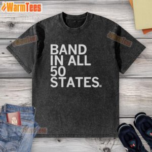 Awesome Band in All 50 States washed t-shirt featuring unique design and vibrant colors, perfect for music lovers.