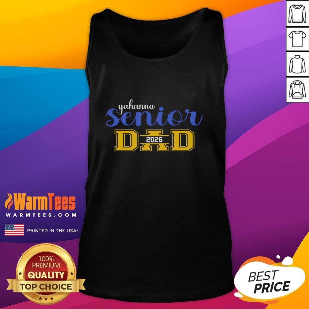 Awesome Gahanna Senior Dad 2026 tank top featuring a bold design, perfect for celebrating graduation milestones.