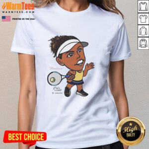 Awesome Madison Keys tennis player graphic on a stylish ladies tee, perfect for fans of women's tennis fashion.