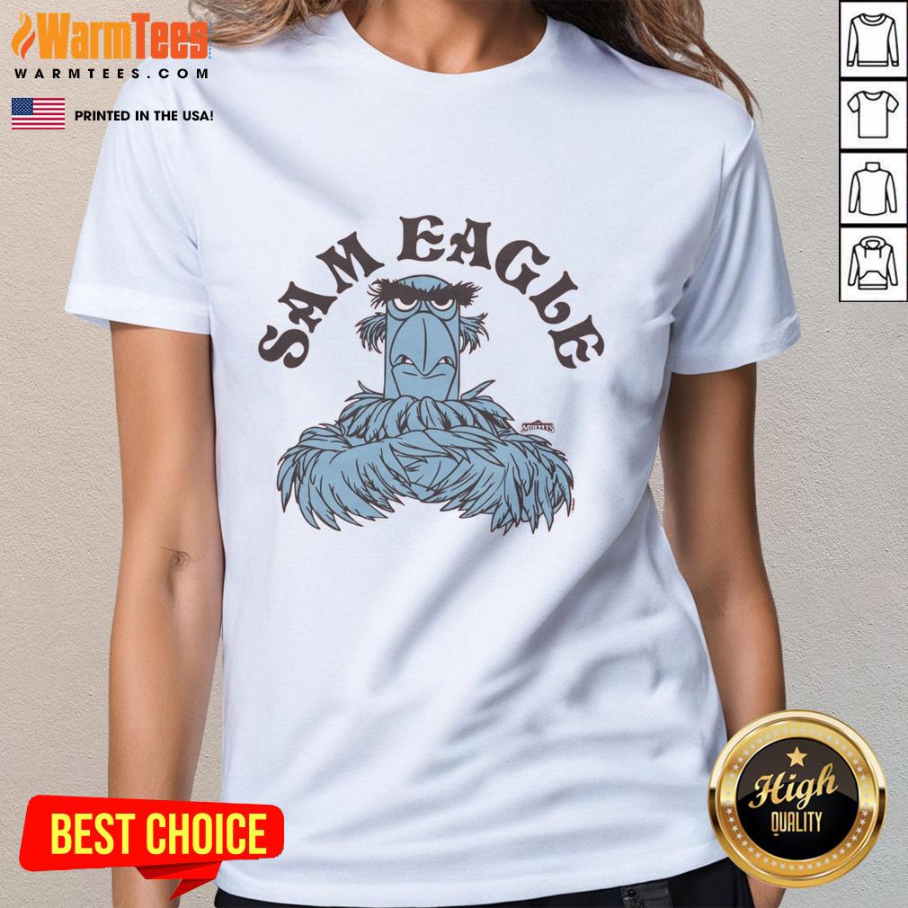 Awesome Muppets Sam Eagle Ladies Tee featuring a vibrant design of Sam Eagle from The Muppets, perfect for fans.