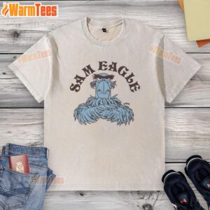 Alt Text: Awesome Muppets Sam Eagle washed t-shirt featuring a vibrant design of the iconic character on soft fabric.