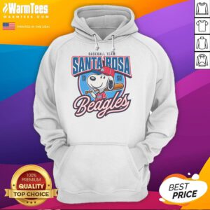 Alt Text: Awesome Santa Rosa Beagles Sluggers baseball team hoodie, established in 1950, showcasing team spirit and heritage.