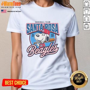 Awesome Santa Rosa Beagles Sluggers baseball team ladies tee, established 1950, showcasing team spirit and style.