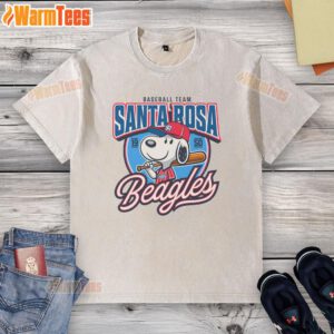 Awesome Santa Rosa Beagles Sluggers baseball team members in vintage washed t-shirts, celebrating their legacy since 1950.