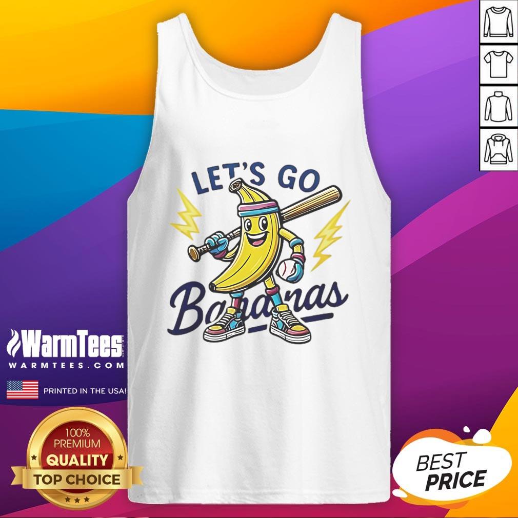 Awesome Savannah Bananas 2025 tank top featuring vibrant graphics, perfect for baseball fans and summer wear. Let's go bananas!