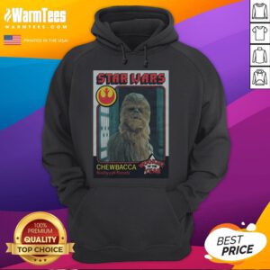 Awesome Star Wars Chewbacca Wookie of the Year Card Hoodie featuring Chewbacca graphic and cozy design.