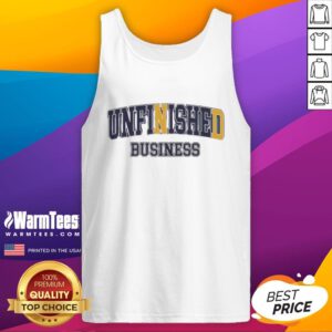 Awesome Unfinished Business Notre Dame Fighting Irish tank top featuring vibrant team colors and logo, perfect for fans.