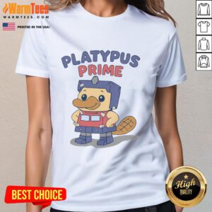 Cute platypus graphic on a funny ladies tee, perfect for animal lovers and casual wear enthusiasts.