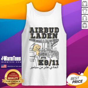 Funny Airbud Laden K911 tank top featuring a playful dog design, perfect for pet lovers and casual wear enthusiasts.