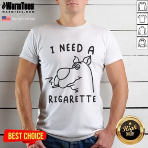 Funny Scooby-Doo I Need A Rigarette T-Shirt featuring a playful cartoon design of Scooby-Doo longing for a smoke.