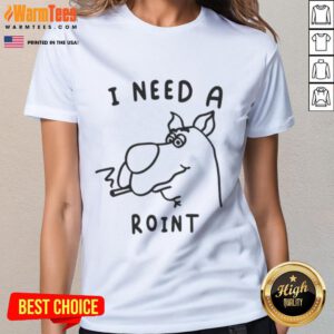 Funny Scooby-Doo 'I Need A Roint' Ladies Tee featuring vibrant graphics and playful text for fans of the classic cartoon.