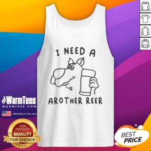 Funny Scooby-Doo 'I Need Another Beer' tank top featuring classic cartoon characters in playful design.