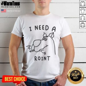 Alt Text: Funny Scooby-Doo smoking on 'I Need A Roint' T-Shirt, perfect for fans of classic cartoons and humor.
