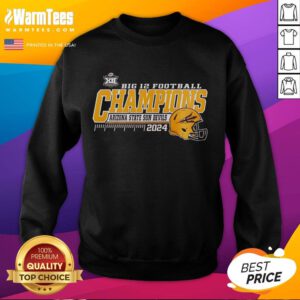Good Arizona State Sun Devils 2025 Big 12 Champions sweatshirt showcasing team pride and championship spirit.