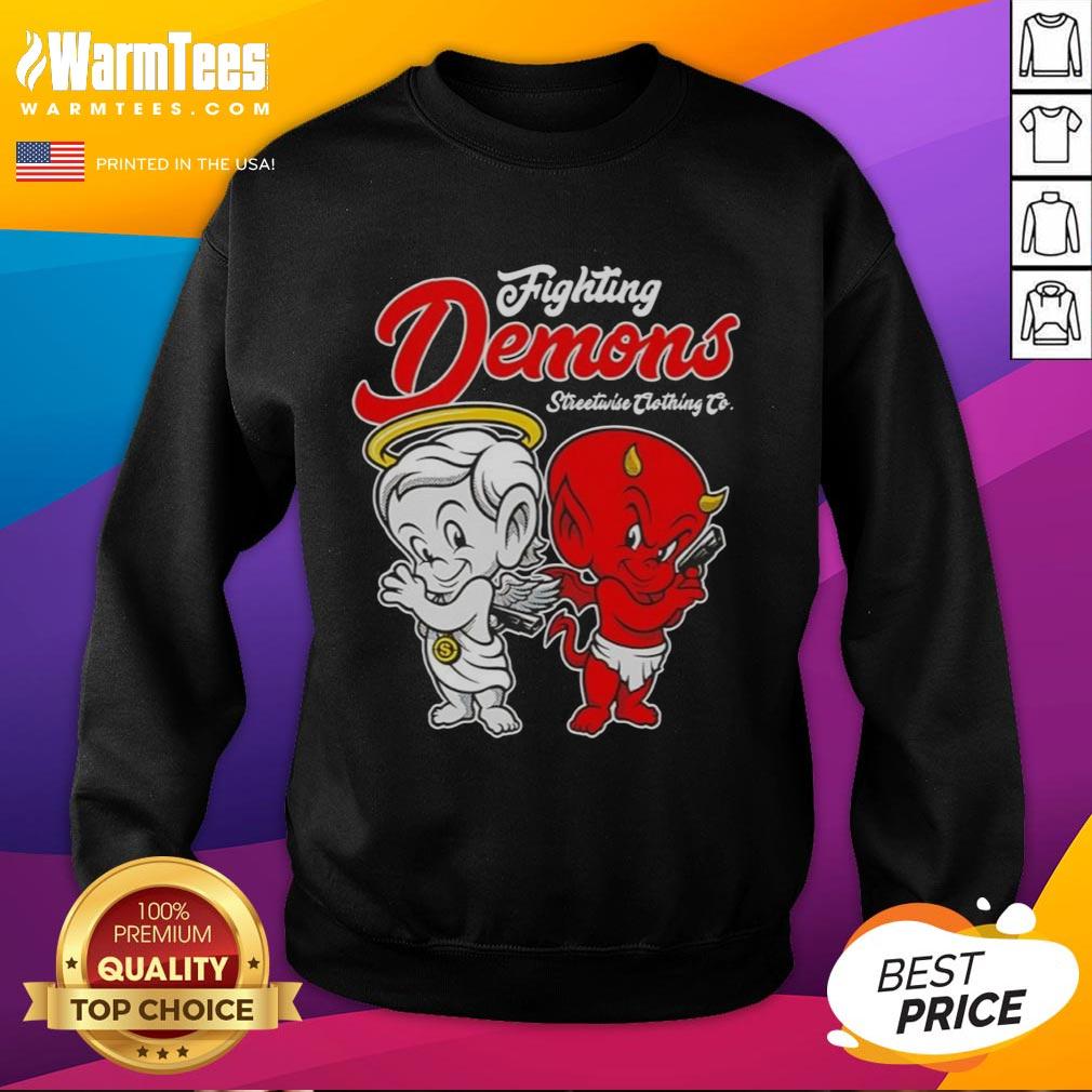 Streetwise sweatshirt featuring 'Good Fighting Inner Demons' design, perfect for expressing resilience and style.