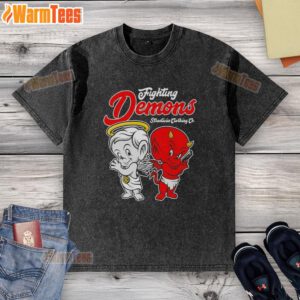 Streetwise washed t-shirt featuring 'Good Fighting Inner Demons' graphic, perfect for casual wear and self-expression.