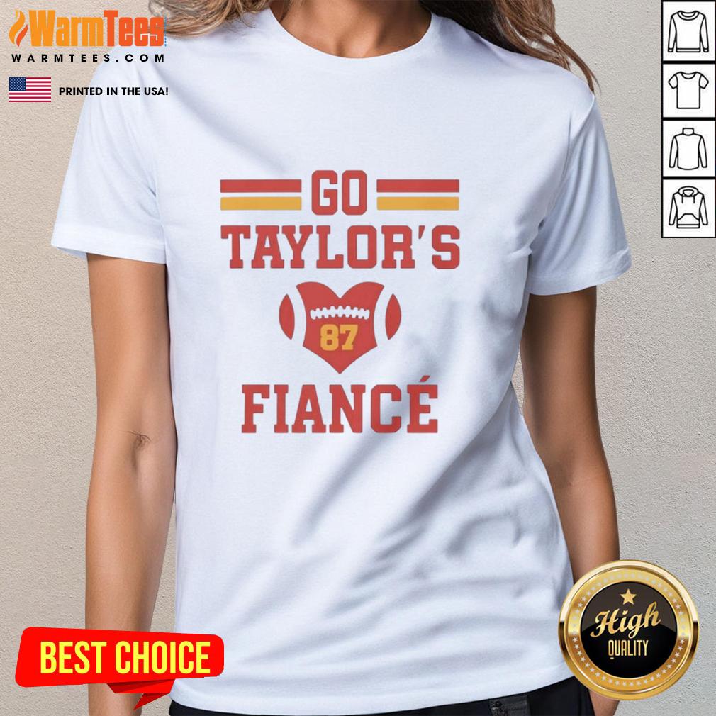 Good Go Taylor's fianc Kelce Football Heart Number 87 Ladies Tee design featuring stylish graphics and vibrant colors.