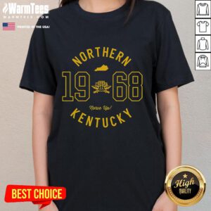 Good Northern Kentucky University Collegiate Circle ladies tee featuring a stylish design in school colors.