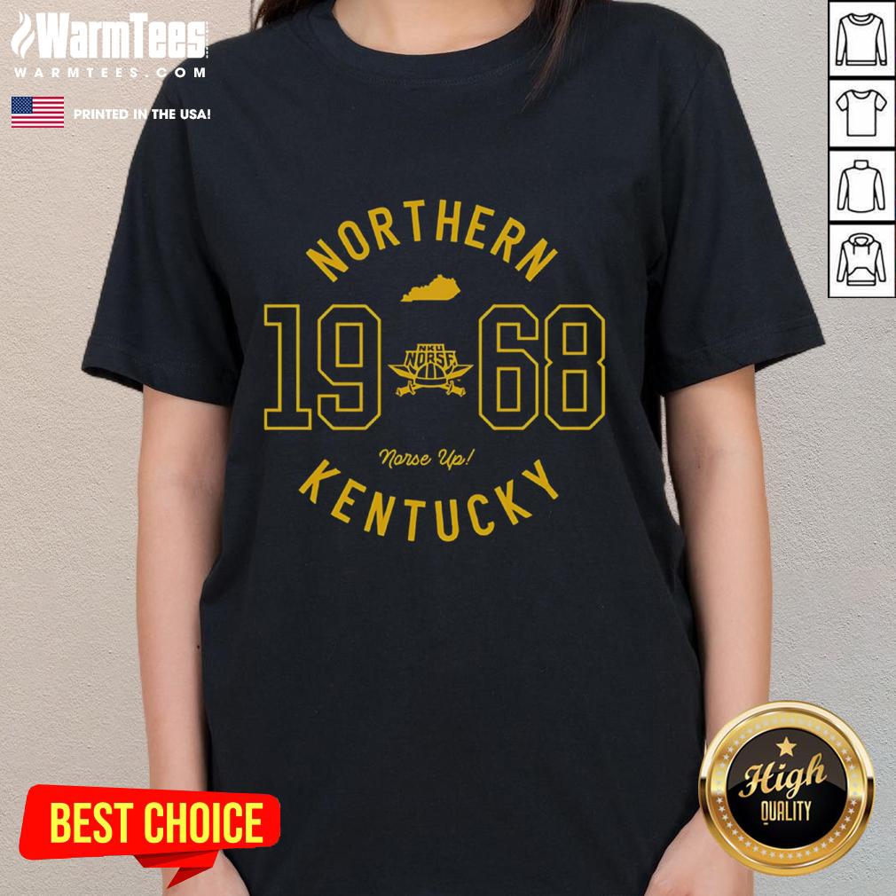 Good Northern Kentucky University Collegiate Circle ladies tee featuring a stylish design in school colors.
