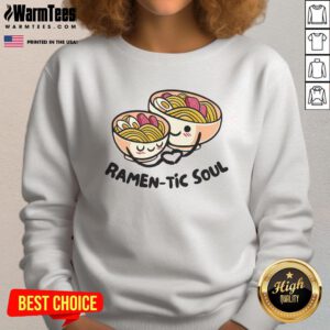 Cozy Good Ramen Tic Soul sweatshirt featuring a fun ramen graphic, perfect for food lovers and casual wear.