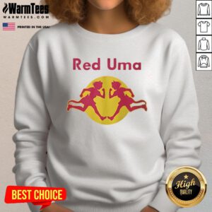 Good Red Uma Logo Sweatshirt featuring a stylish red design and bold logo, perfect for casual wear.