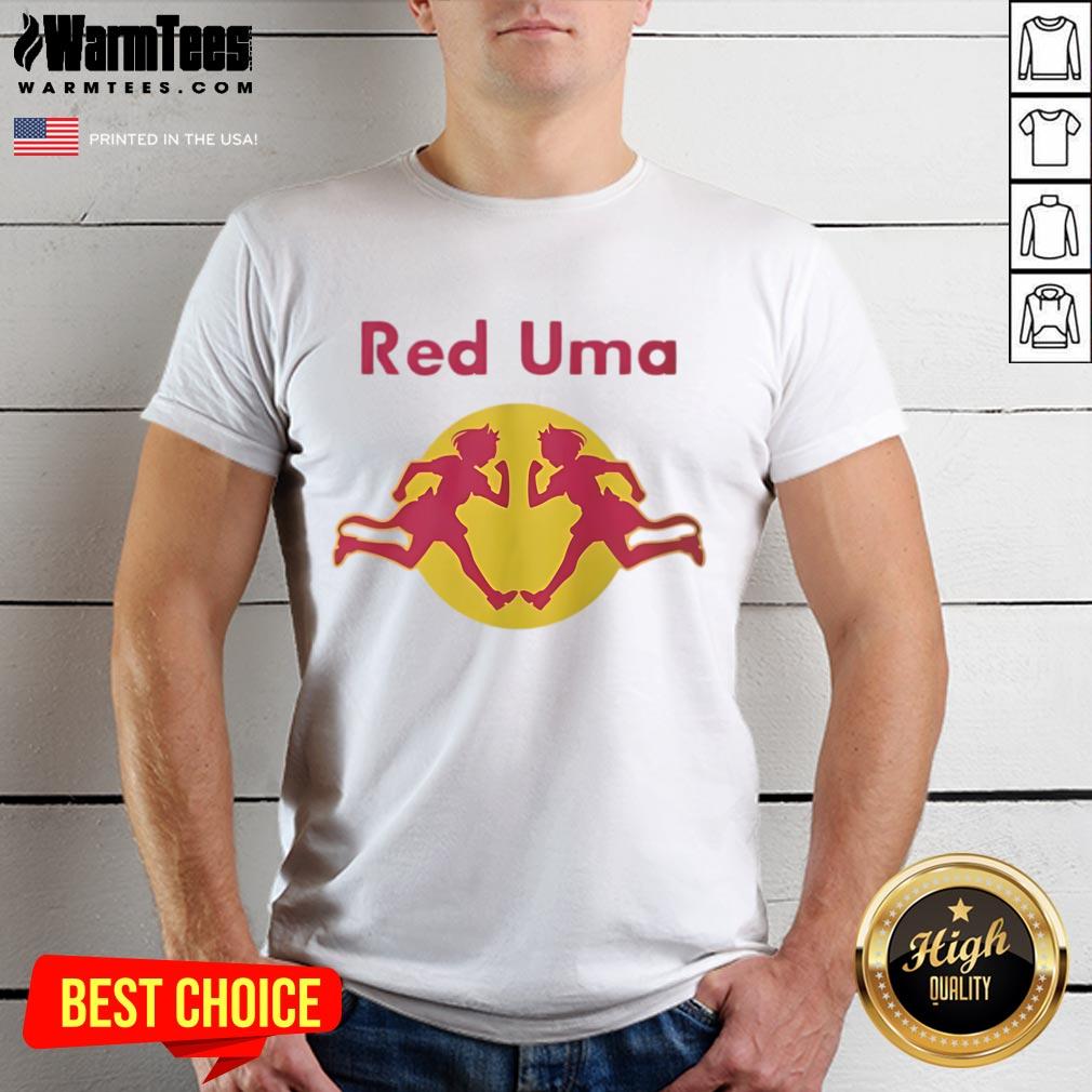 Good Red Uma Logo T-Shirt featuring a vibrant red color and stylish logo design, perfect for casual wear.