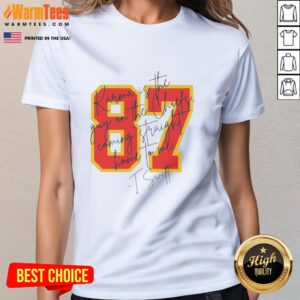 Good Taylor Karma is the Guy on the Chiefs Coming Straight Home to Me signature ladies tee in vibrant colors.