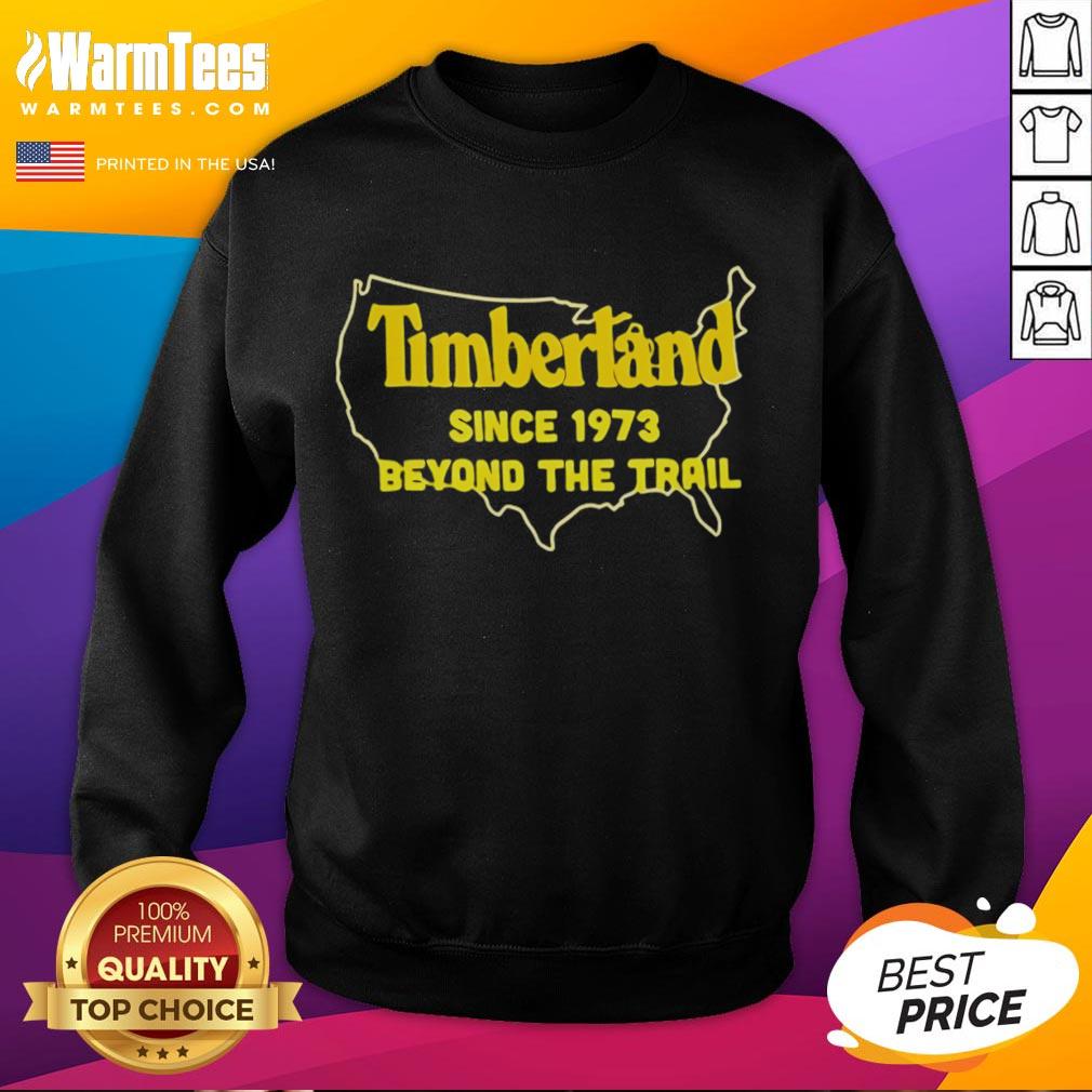 Good Timberland Since 1973 Beyond The Trail Sweatshirt in casual setting, showcasing quality and style for outdoor enthusiasts.
