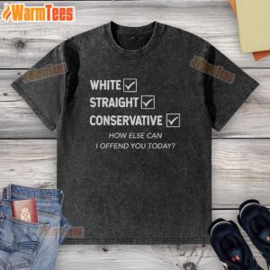 Good White Straight Conservative T-shirt design featuring bold text, perfect for expressing provocative humor.