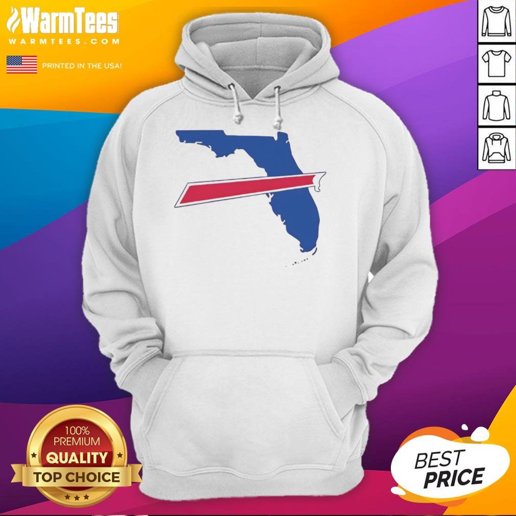 Hot Florida Buffalo Bills logo hoodie featuring vibrant team colors and stylish design for fans.