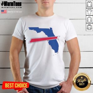 Hot Florida Buffalo Bills logo T-shirt featuring vibrant colors and stylish design for fans of the NFL team.