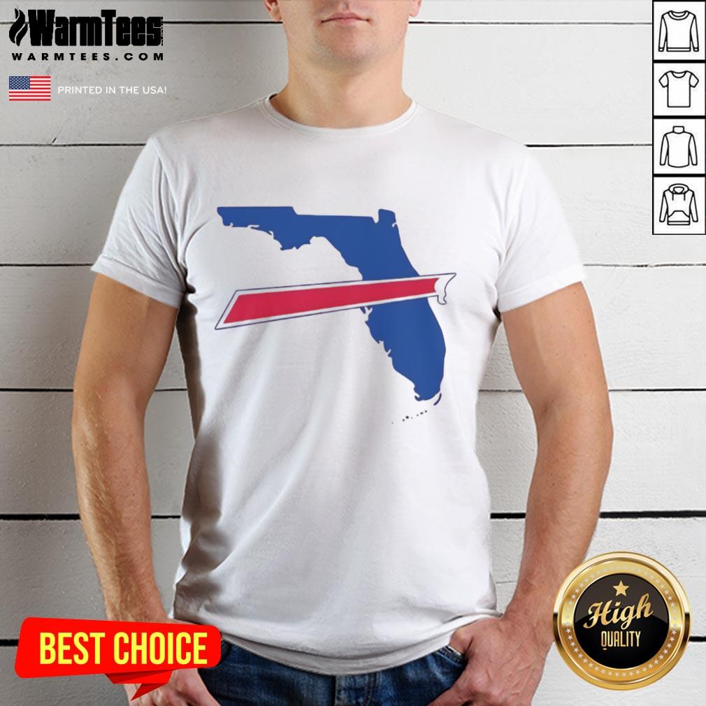 Hot Florida Buffalo Bills logo T-shirt featuring vibrant colors and stylish design for fans of the NFL team.