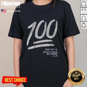 Nice Bobby Witt Jr. 100 Ladies Tee featuring a stylish design perfect for fans of baseball and comfortable casual wear.