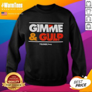 Alt Text: Nice Gimme And Gulp 7-Eleven logo sweatshirt featuring vibrant graphics and a cozy design for casual wear.