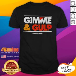 Alt Text: Nice Gimme And Gulp 7-Eleven Logo T-Shirt featuring vibrant colors and iconic branding for casual wear.