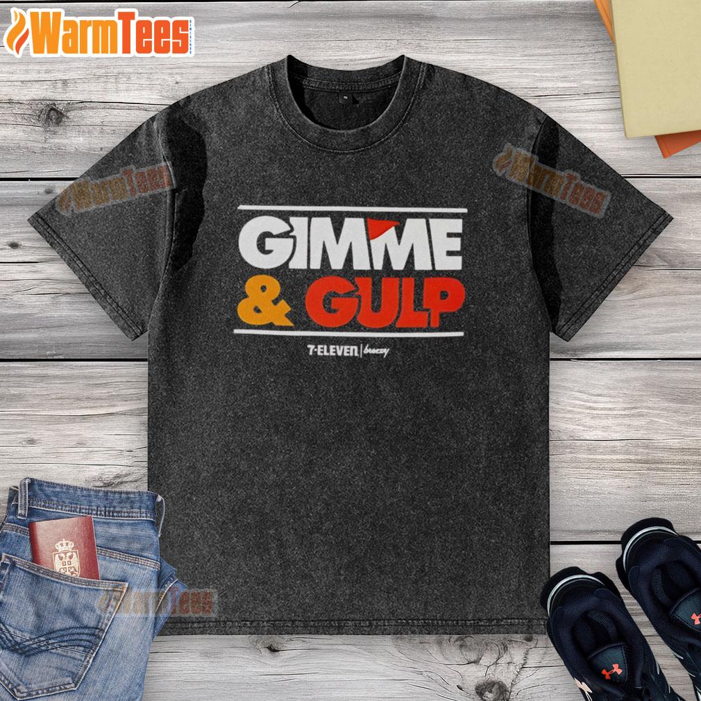Nice Gimme And Gulp 7-Eleven logo washed t-shirt featuring vibrant colors and relaxed fit for casual wear.