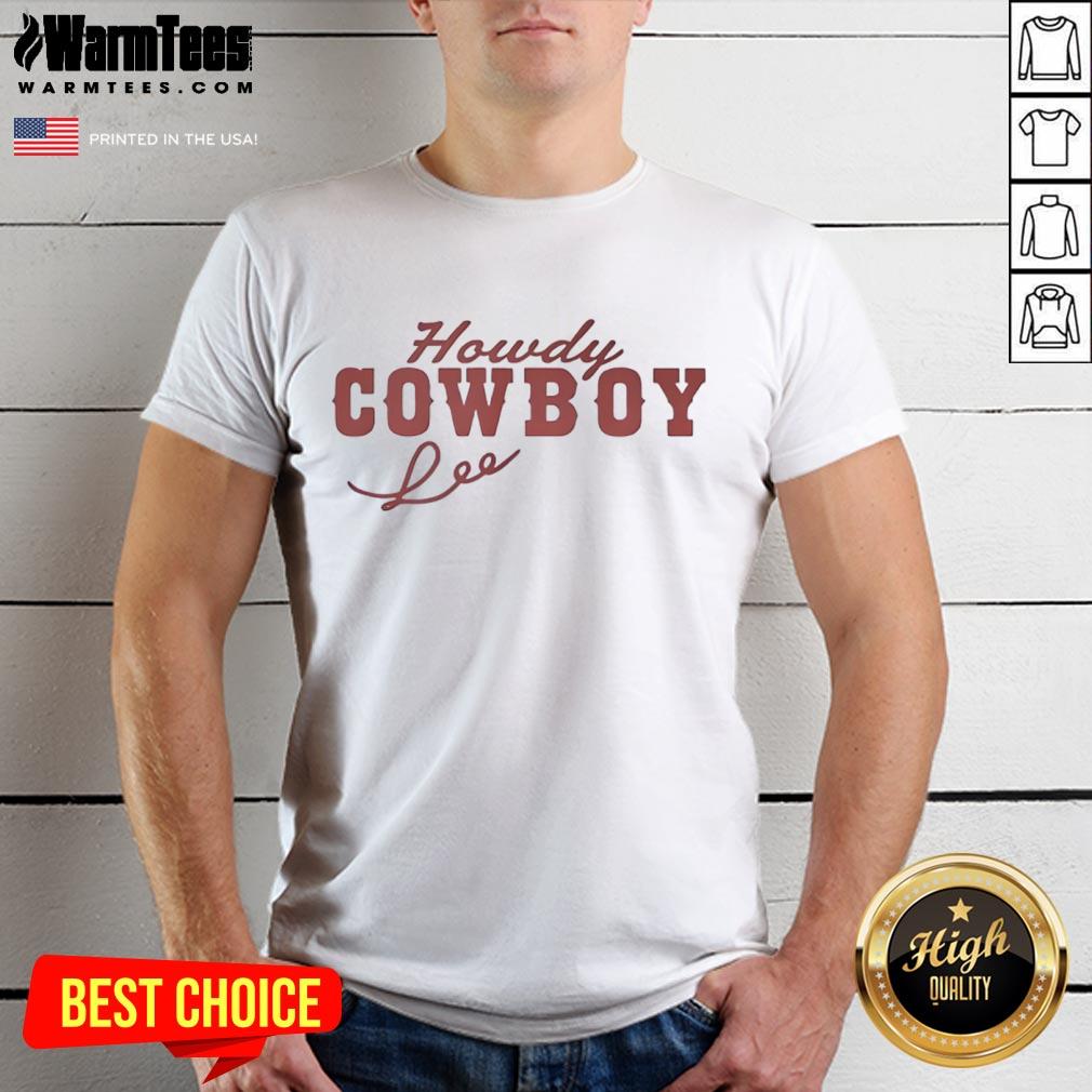 Alt Text: Lexie Hull and Sophie Cunningham wearing 'Howdy Cowboy' T-shirts, showcasing stylish casual attire for fans.