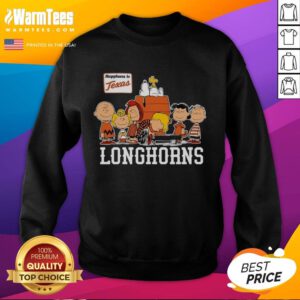Nice Peanuts The Gang Happiness Is Texas Longhorns Sweatshirt featuring vibrant graphics and cozy design.