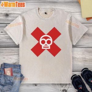 Alt Text: Nice Raja Jackson Toxic Burger Logo on a Washed T-Shirt, featuring a vibrant design and casual style.