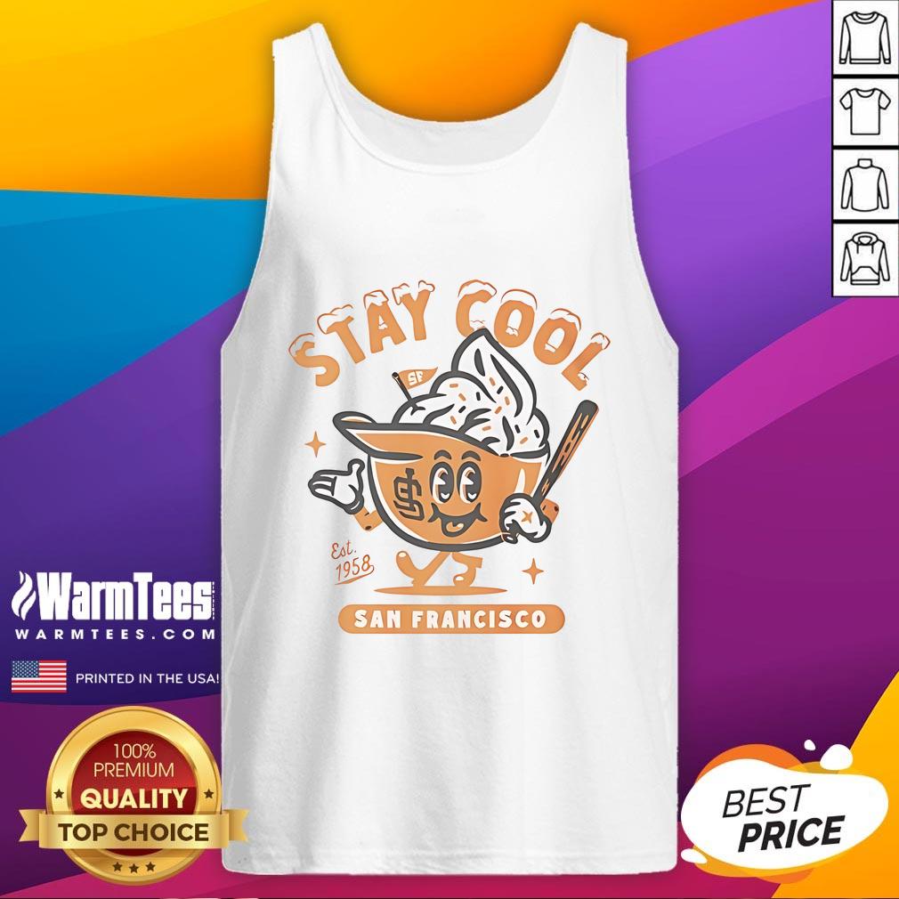 Nice Stay Cool San Francisco Est 1958 Tank Top featuring vintage design and comfortable fit for summer wear.